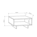 Hola - Ek, Antracit Kaffe Bord