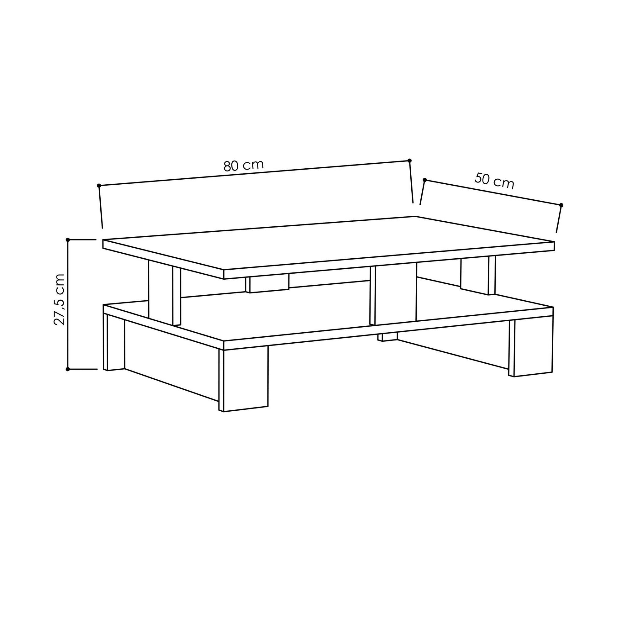 Mansu - Antracit Kaffe Bord