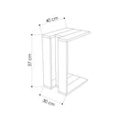 Muju - Ek, Antracit, Ek Side Table