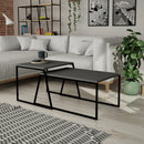 Pal Orta Sehpa - Antracit Kaffeebord Set