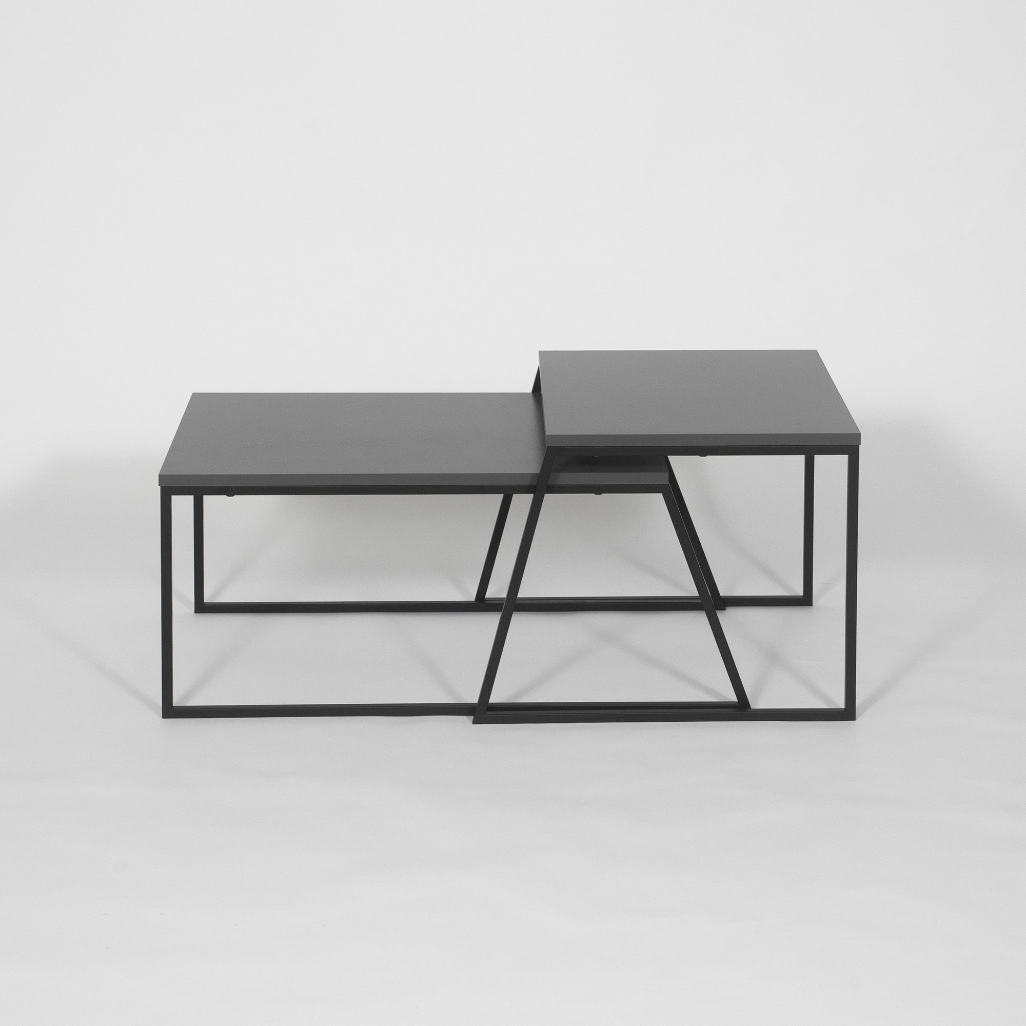 Pal Orta Sehpa - Antracit Kaffeebord Set