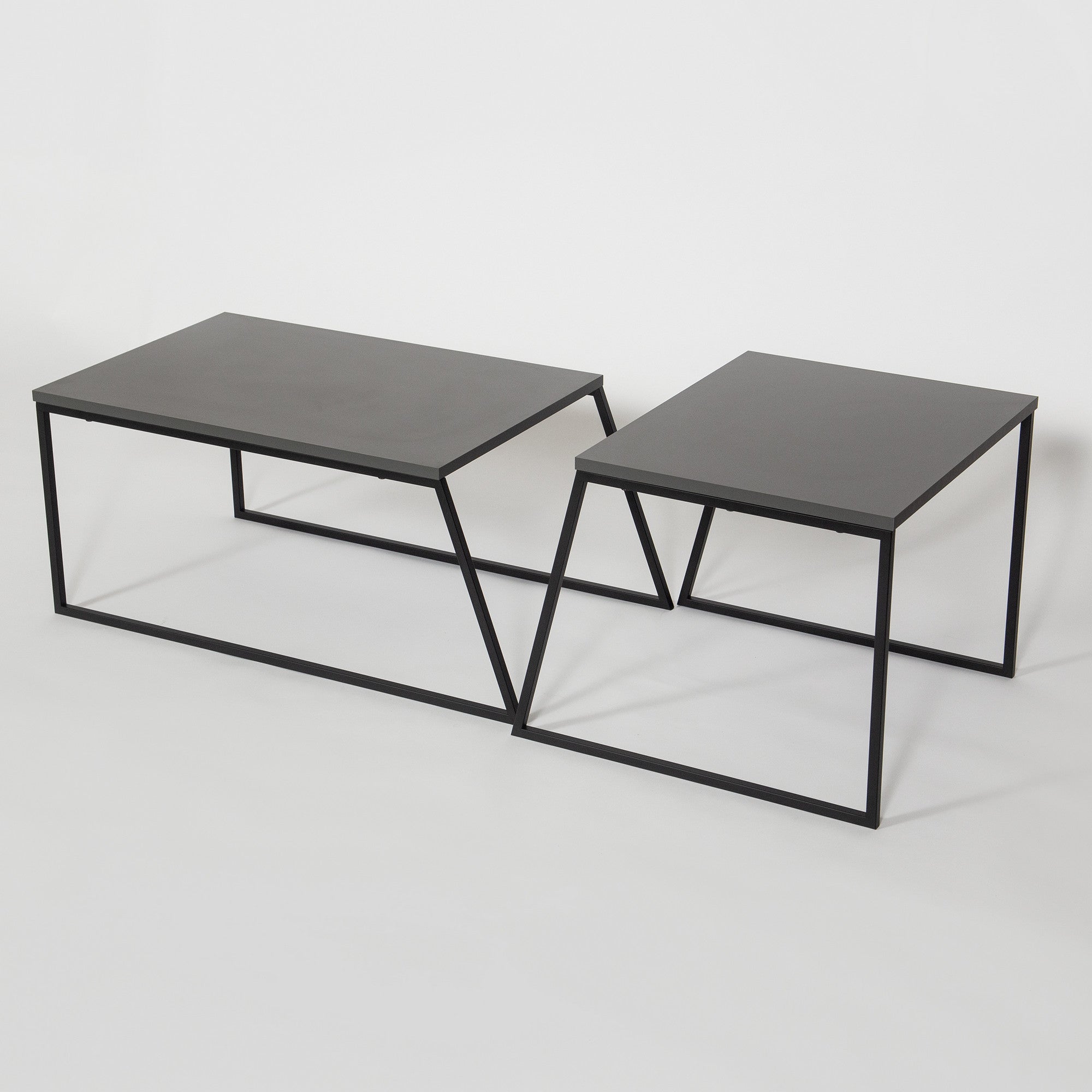 Pal Orta Sehpa - Antracit Kaffeebord Set