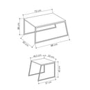 Pal Orta Sehpa - Antracit Kaffeebord Set