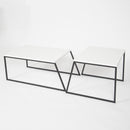 Pal Orta Sehpa - Vit Kaffeebord Set