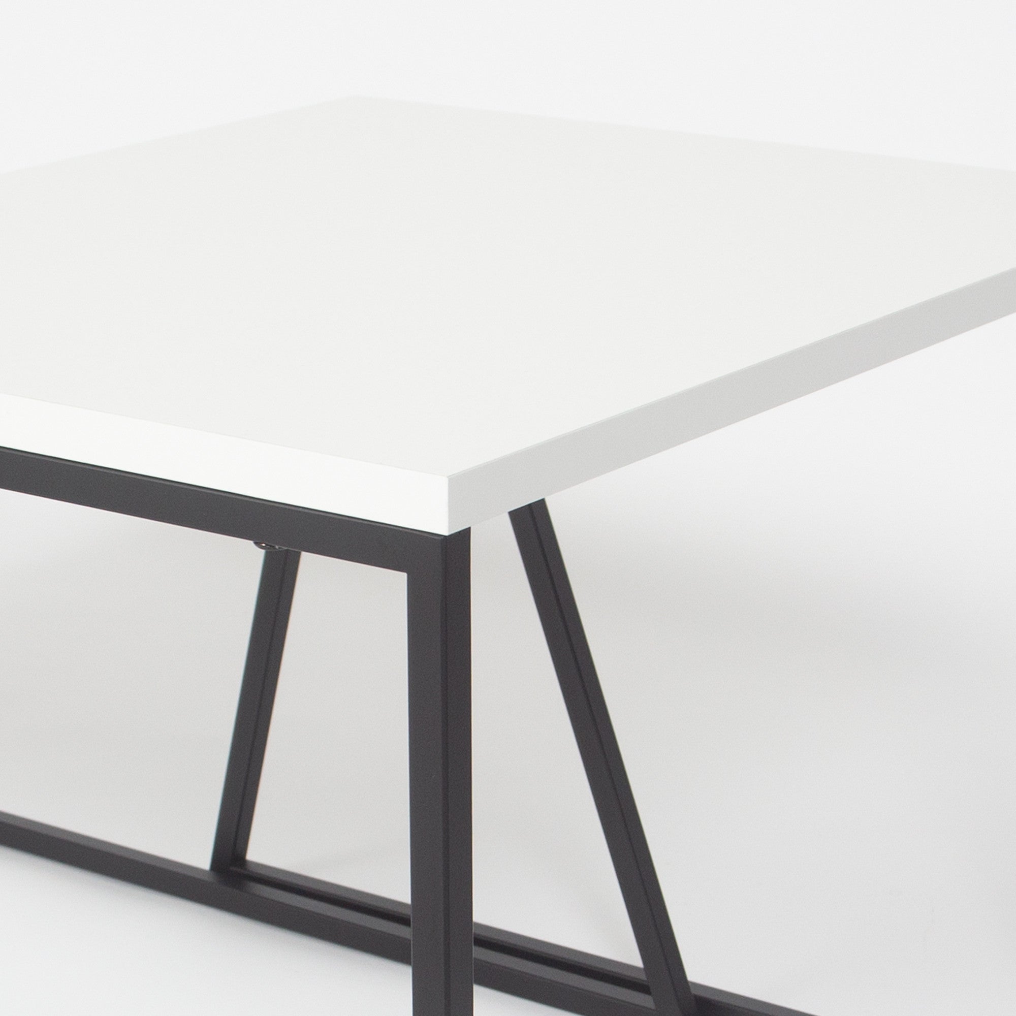 Pal Orta Sehpa - Vit Kaffeebord Set
