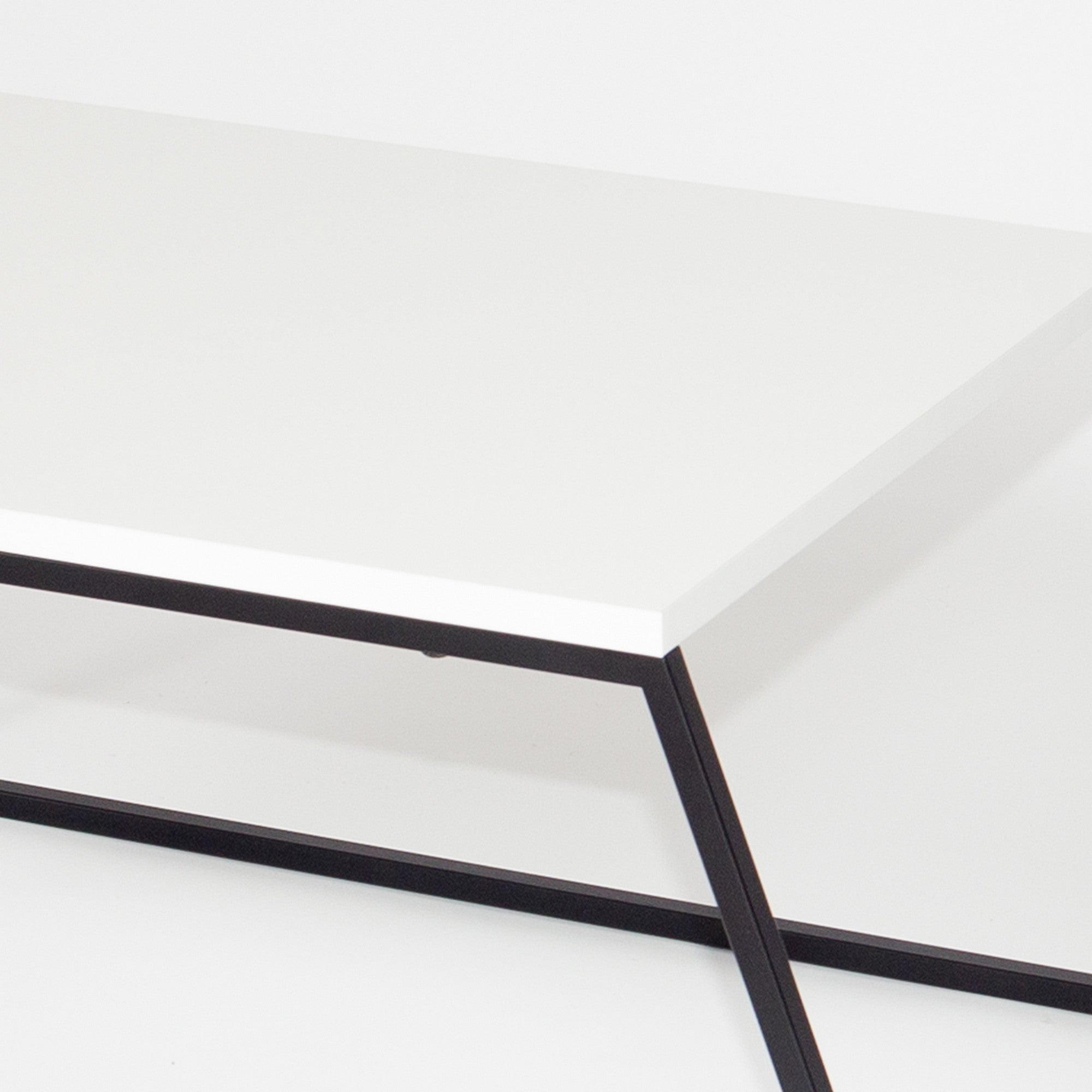 Pal Orta Sehpa - Vit Kaffeebord Set