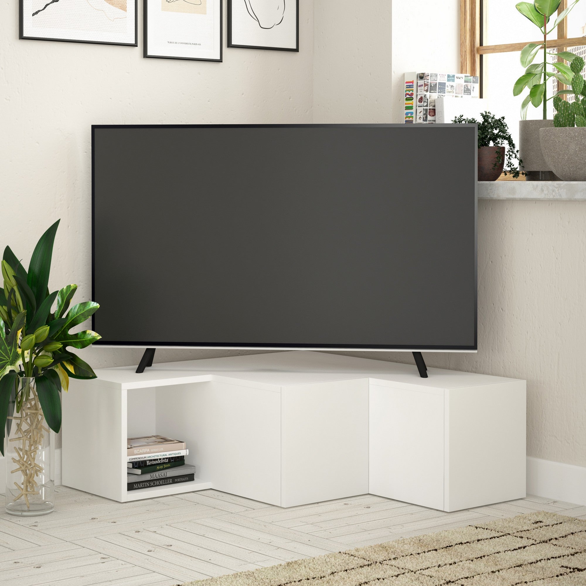 Kompakt - Vit TV-Ställ