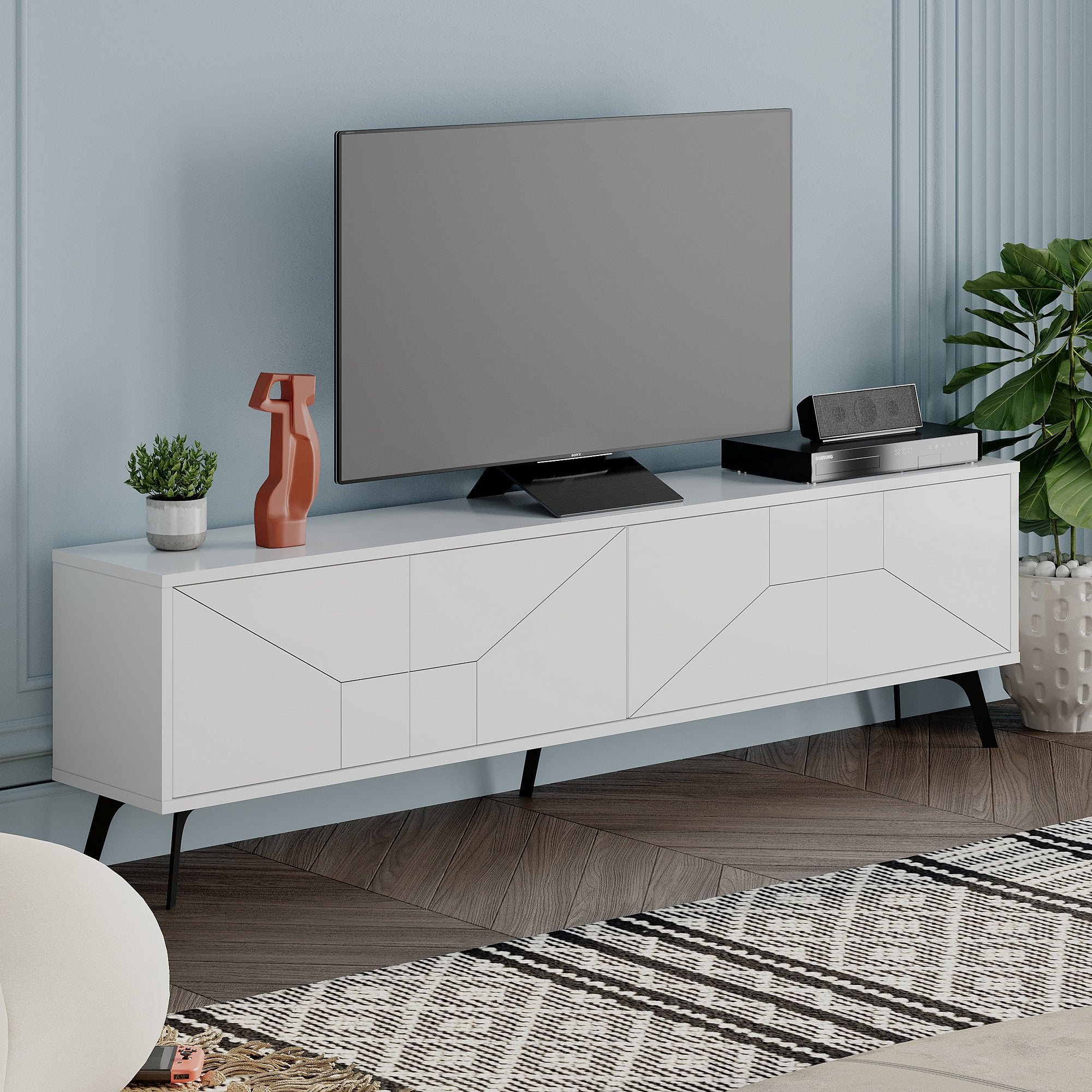 Dune - Vit TV-bänk