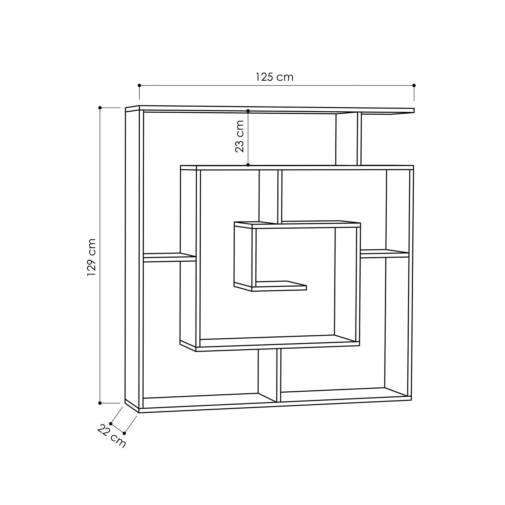 Maze - Antracit bokhylla