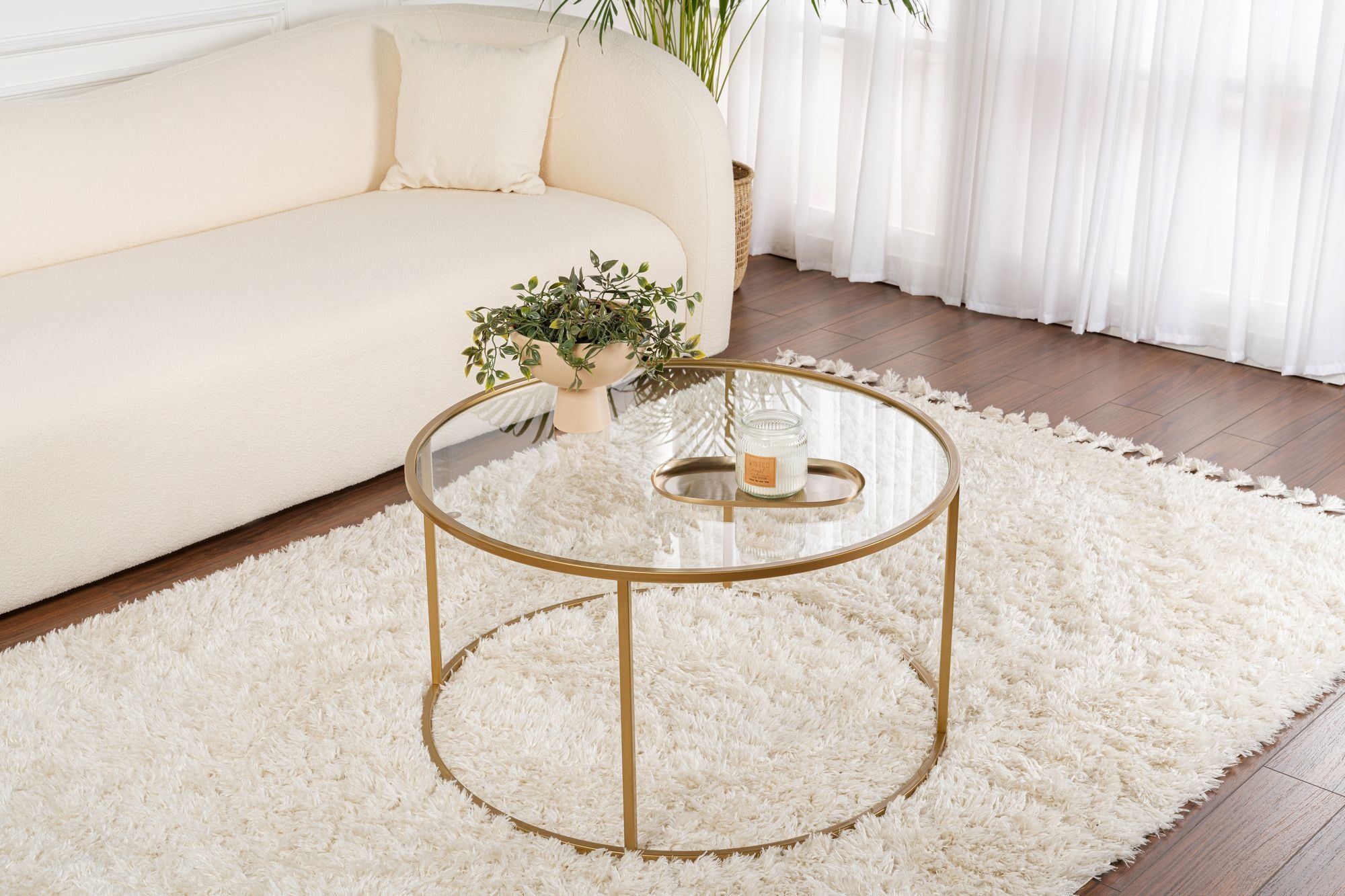 Aurum - 80 - Guld, Transparent Kaffe Bord
