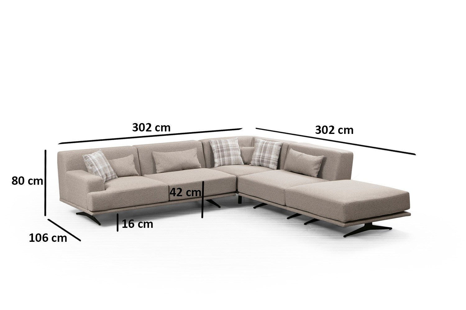 Bentley Corner (L3-C-O1-PUF) Hörnsoffa