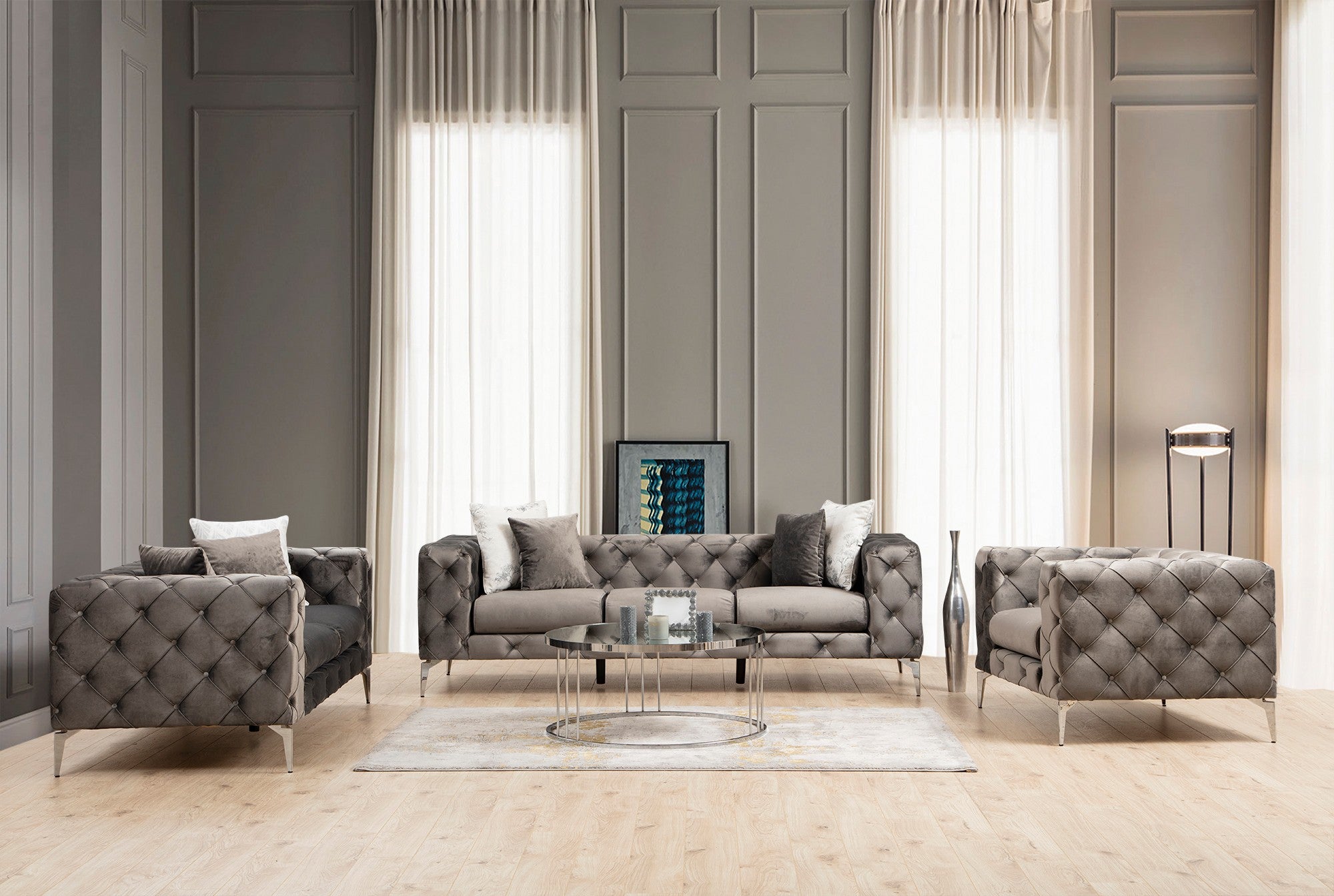 Como 2 Sittplatser - Antracit 2-Sitssoffa