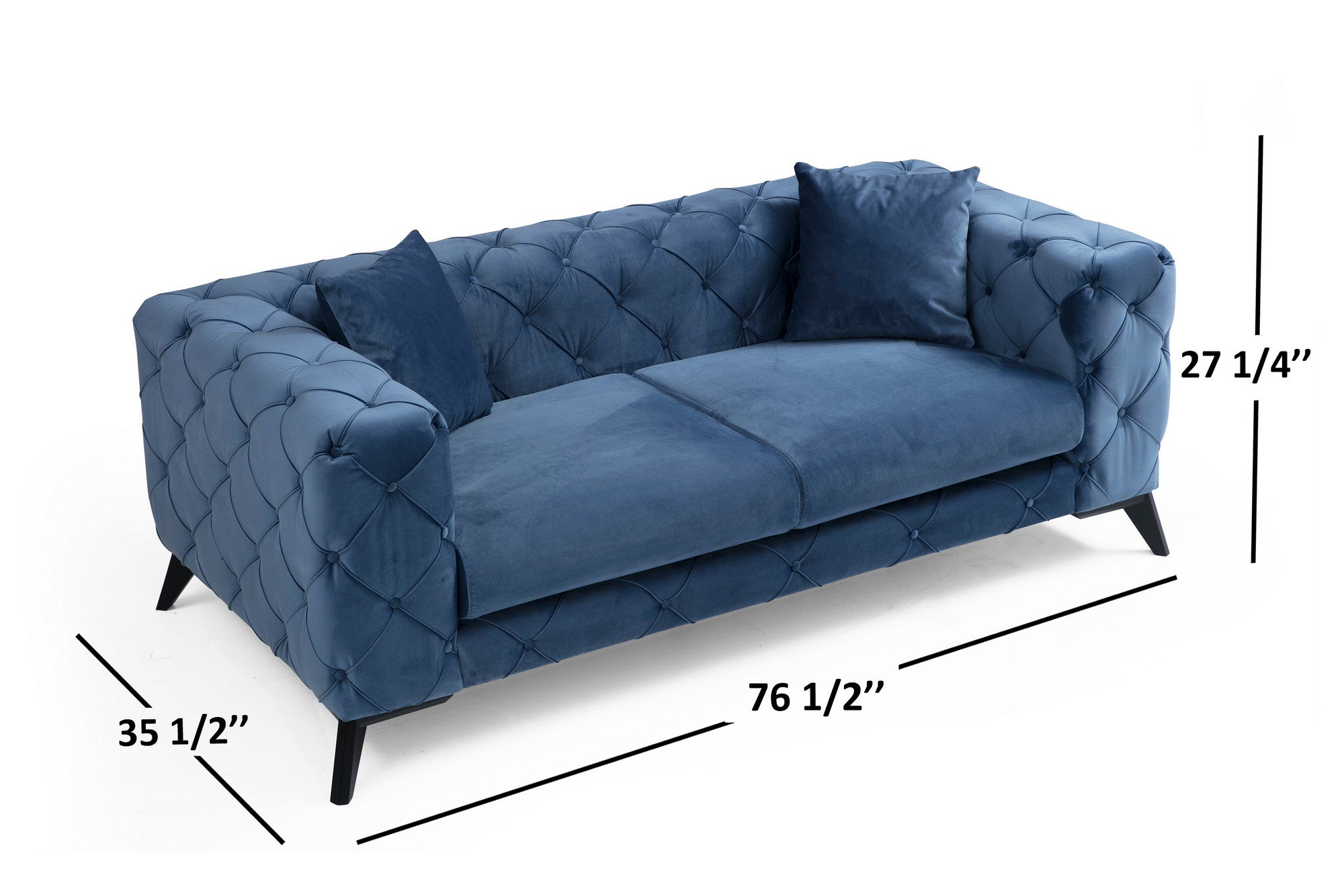 Como 2 Sittplatser - Blå 2-Sitssoffa