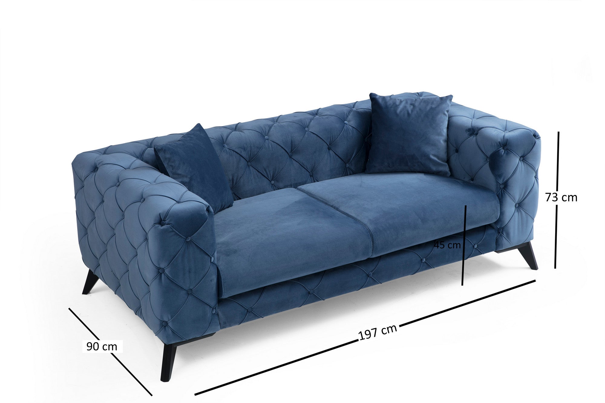 Como 2 Sittplatser - Blå 2-Sitssoffa