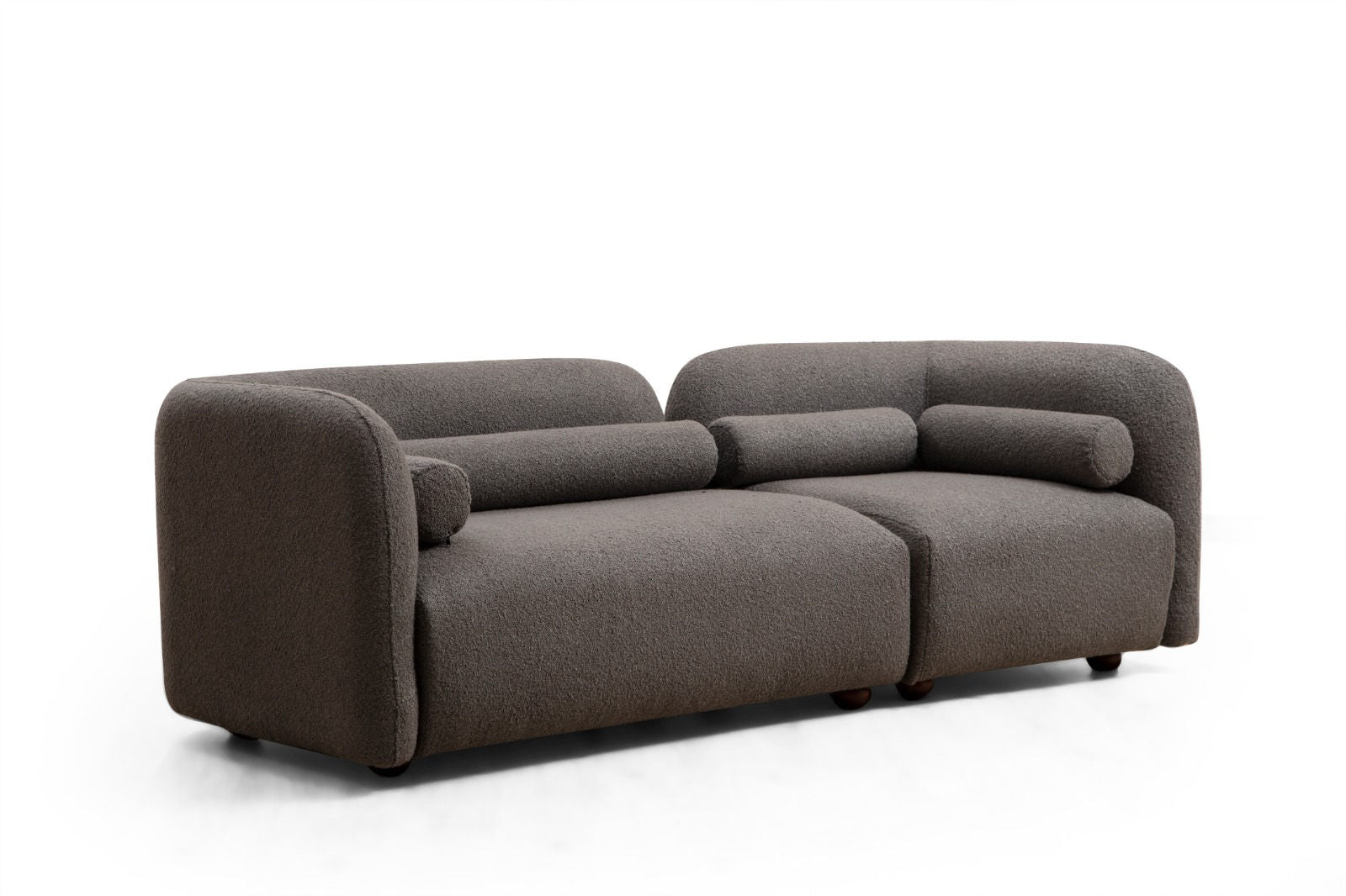 Victoria Grey Bouclette 3-sitssoffa