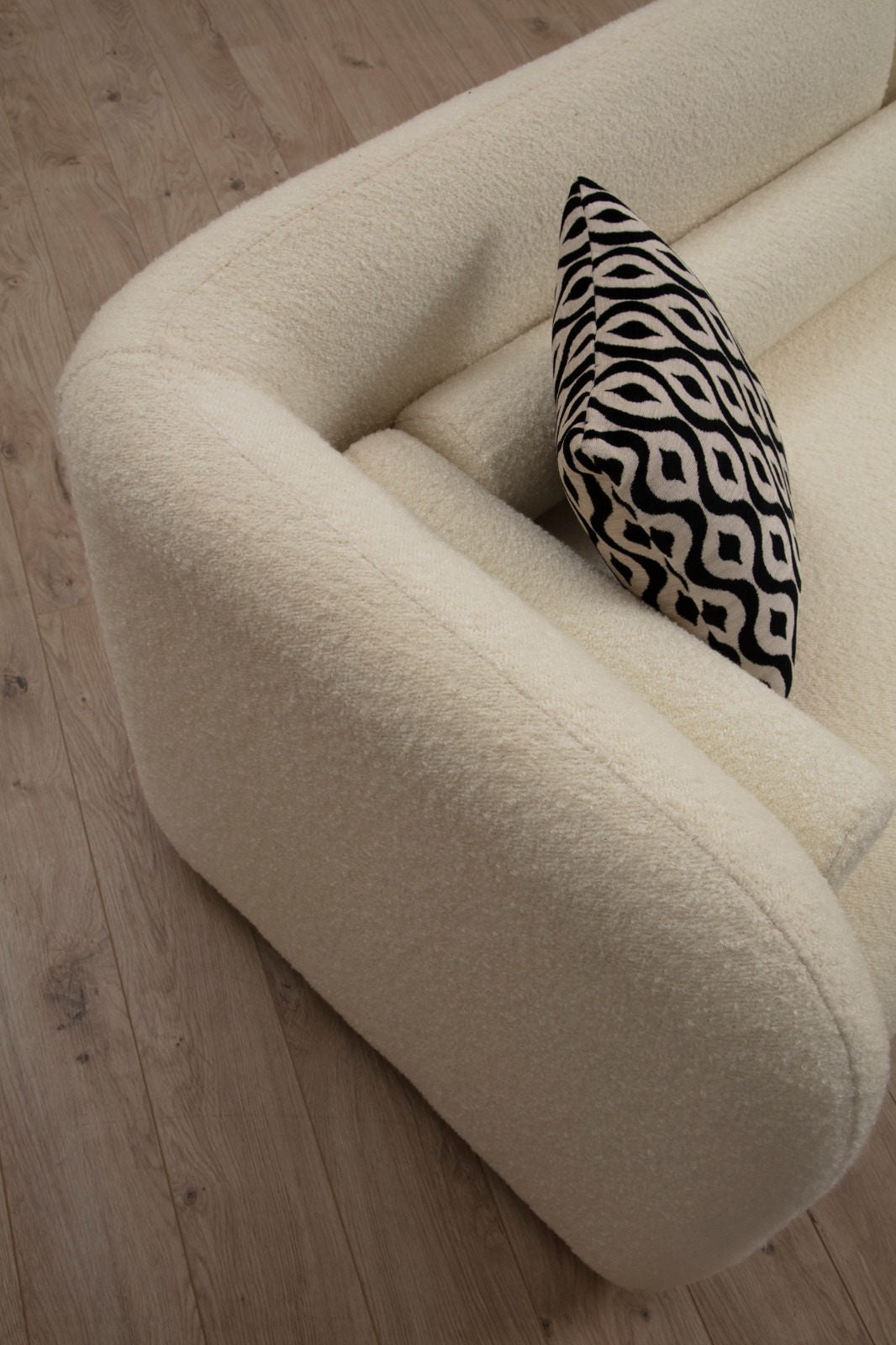 Victoria Cream Bouclette 3-sitssoffa