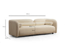 Victoria Cream Bouclette 3-sitssoffa