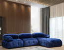Bubble Velvet Blue L1-O1-1R-PUF Hörnsoffa