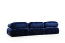 Bubble Velvet Blue L1-O1-1R-PUF Hörnsoffa