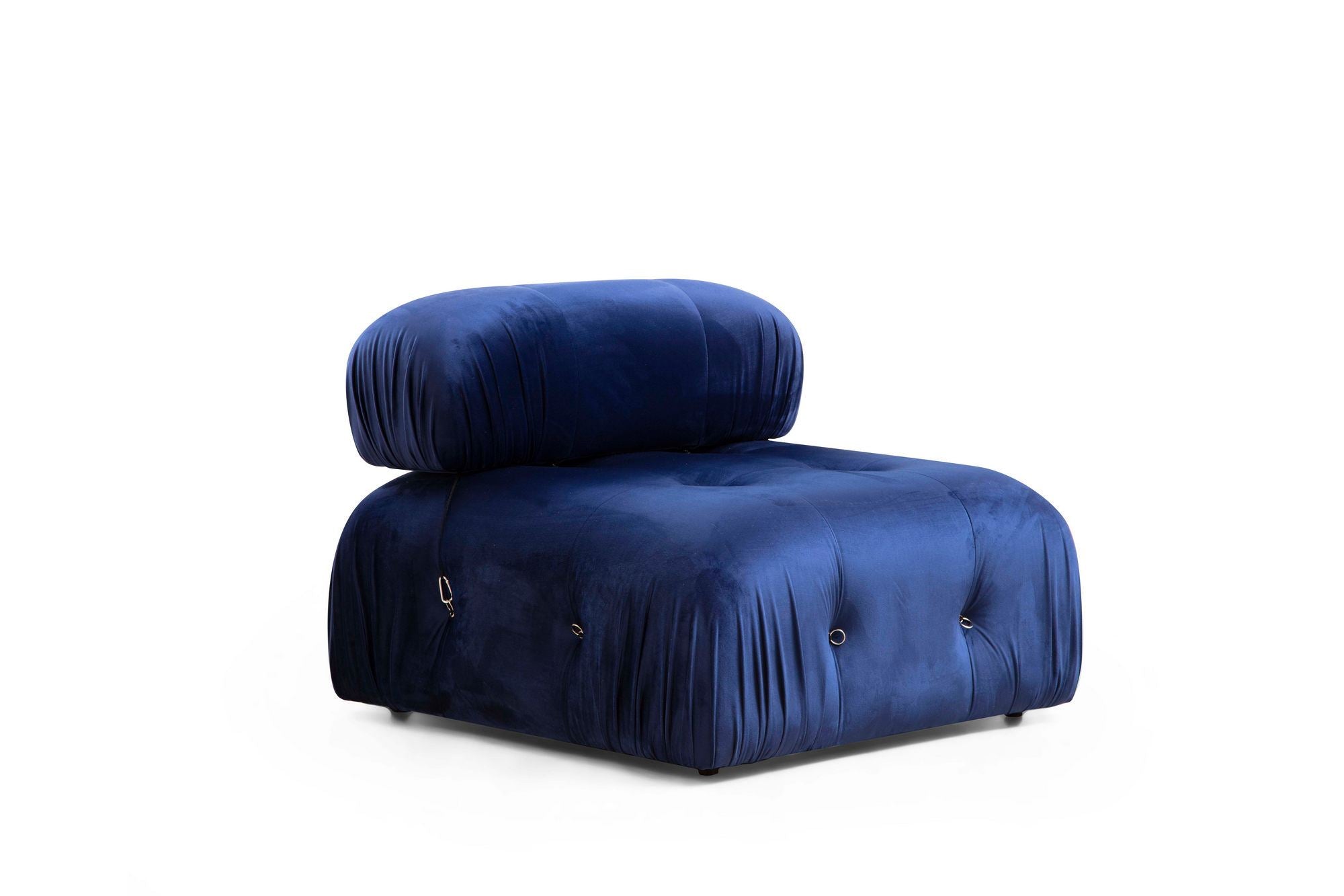 Bubble Velvet Blue L1-O1-1R-PUF Hörnsoffa