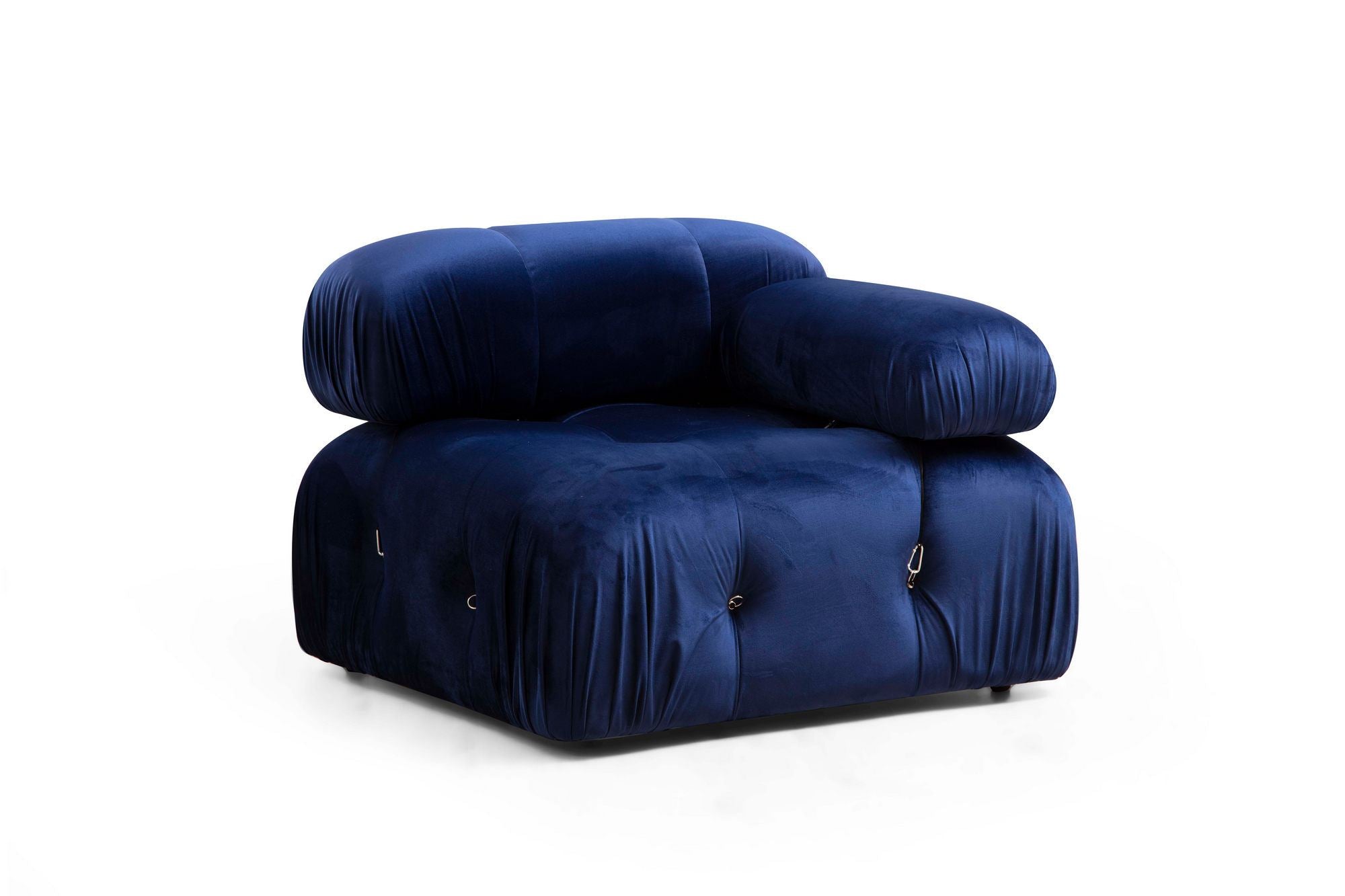 Bubble Velvet Blue L1-O1-1R-PUF Hörnsoffa
