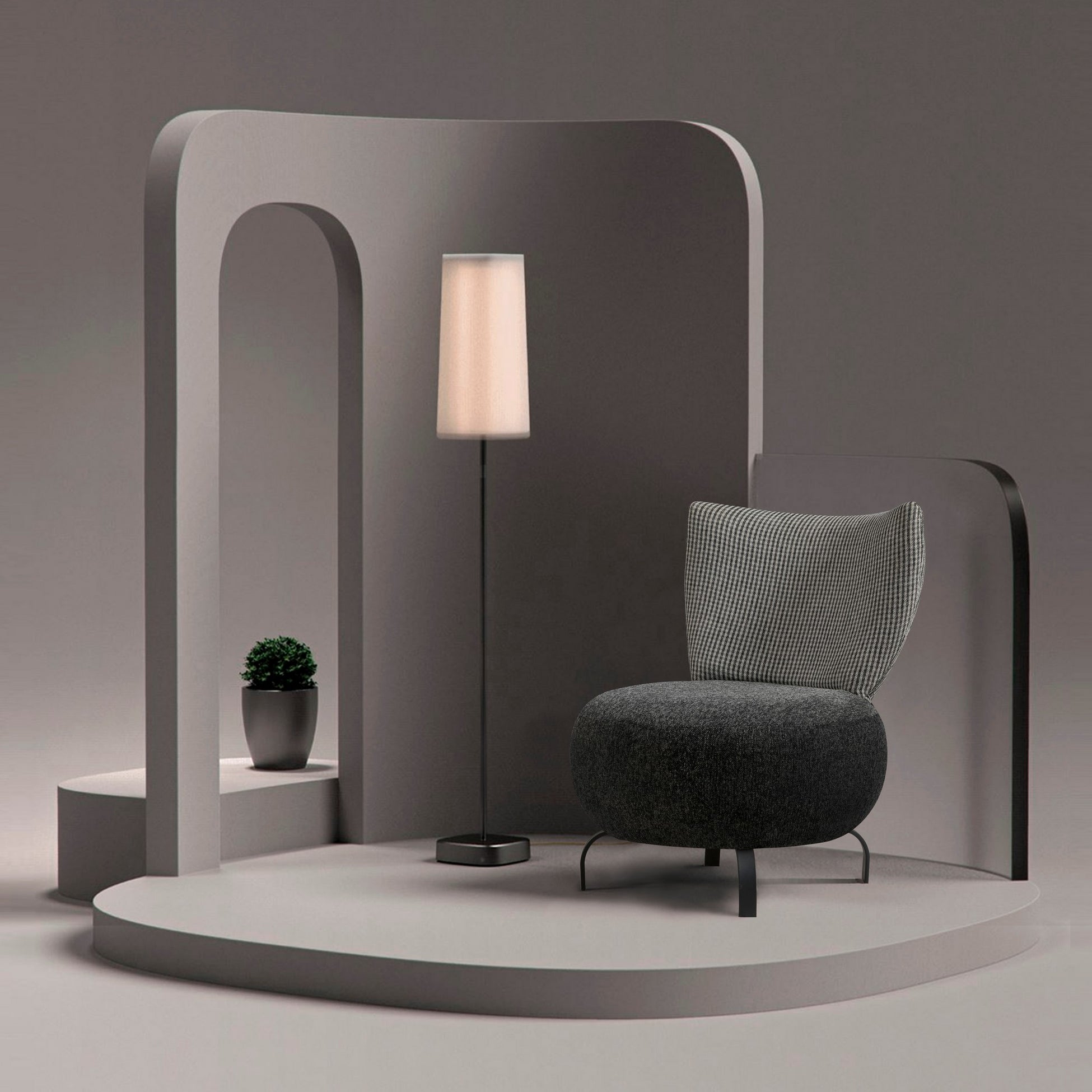 Loly - Antracit Vinkelstol