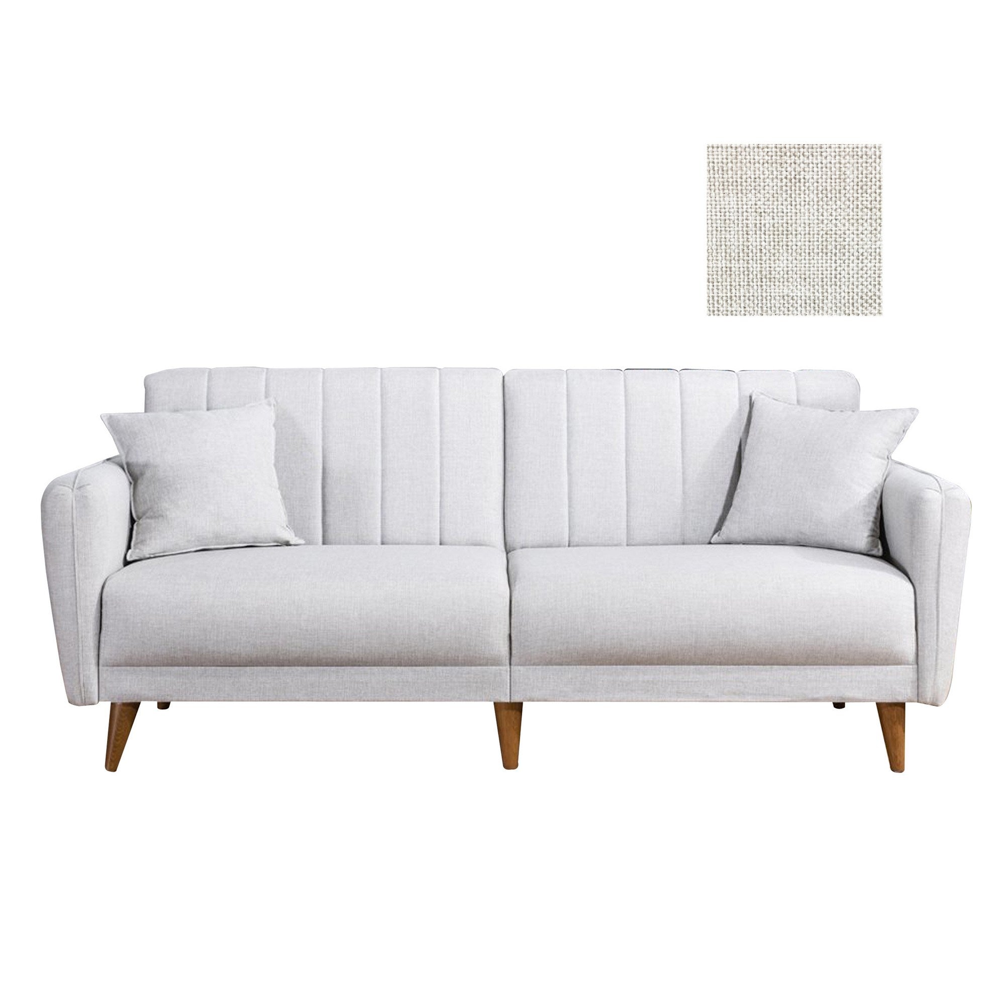 Aqua - Cream 3-Seat Sofa-Bed