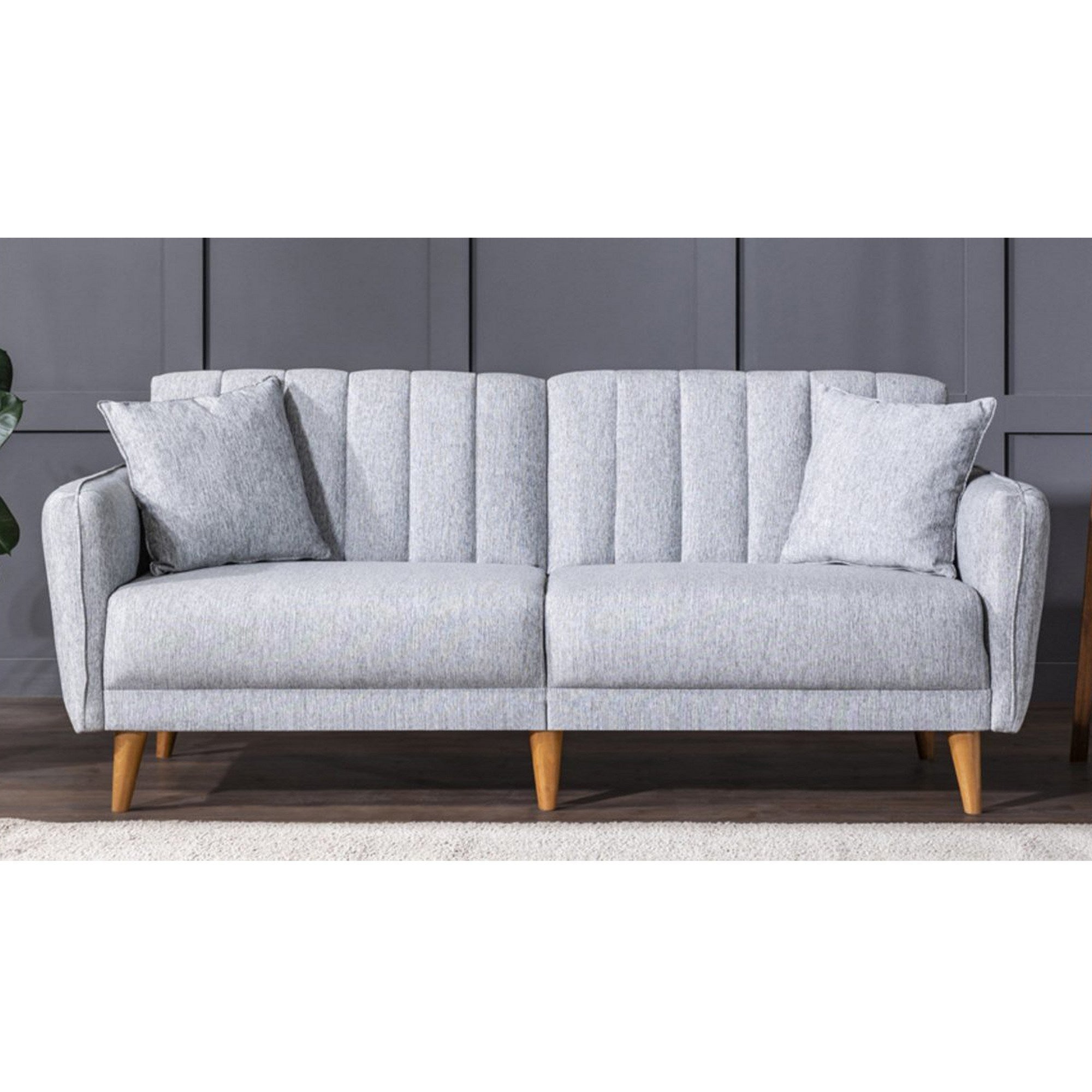 Aqua - Grå 3-Sits Soffa-Bädd
