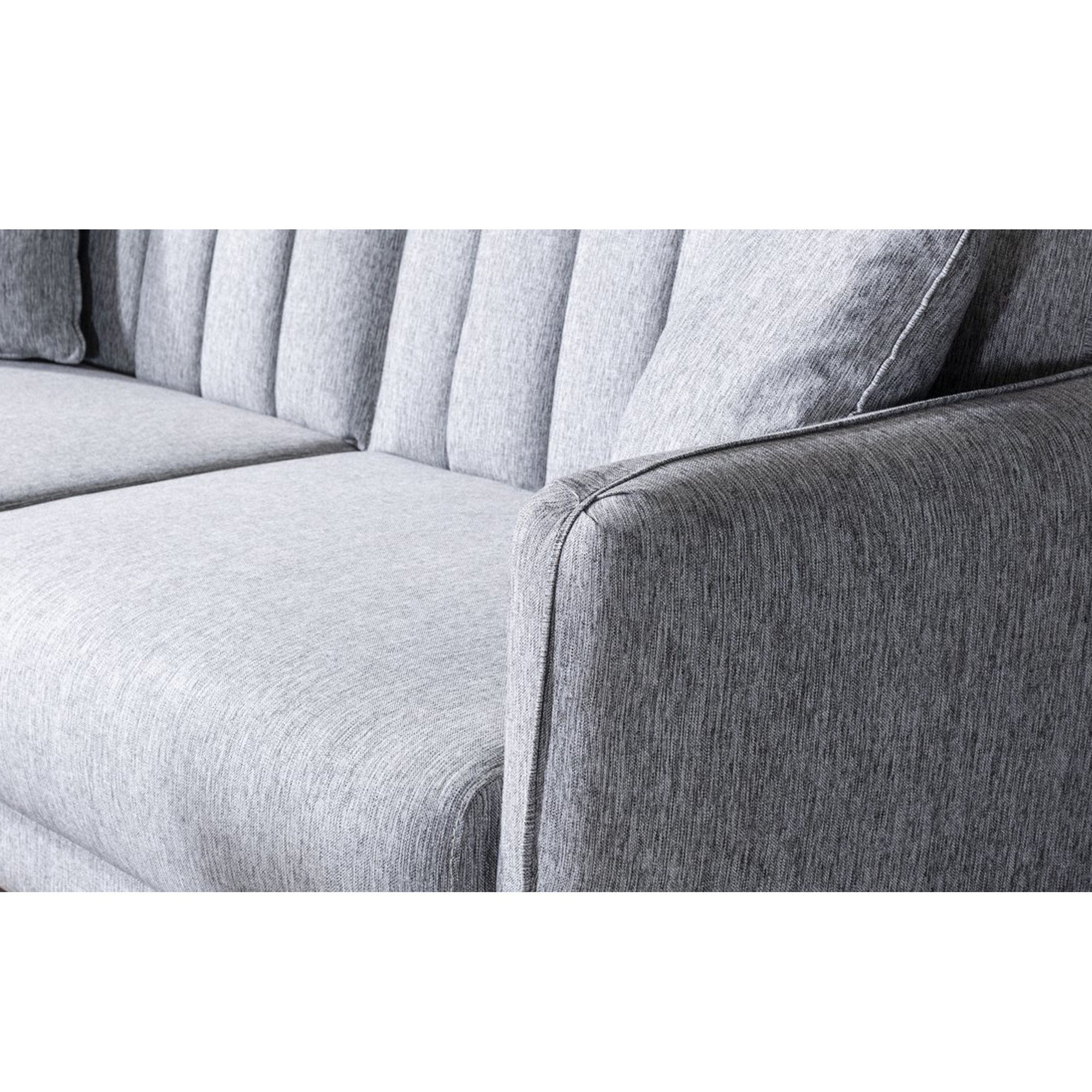 Aqua - Grå 3-Sits Soffa-Bädd
