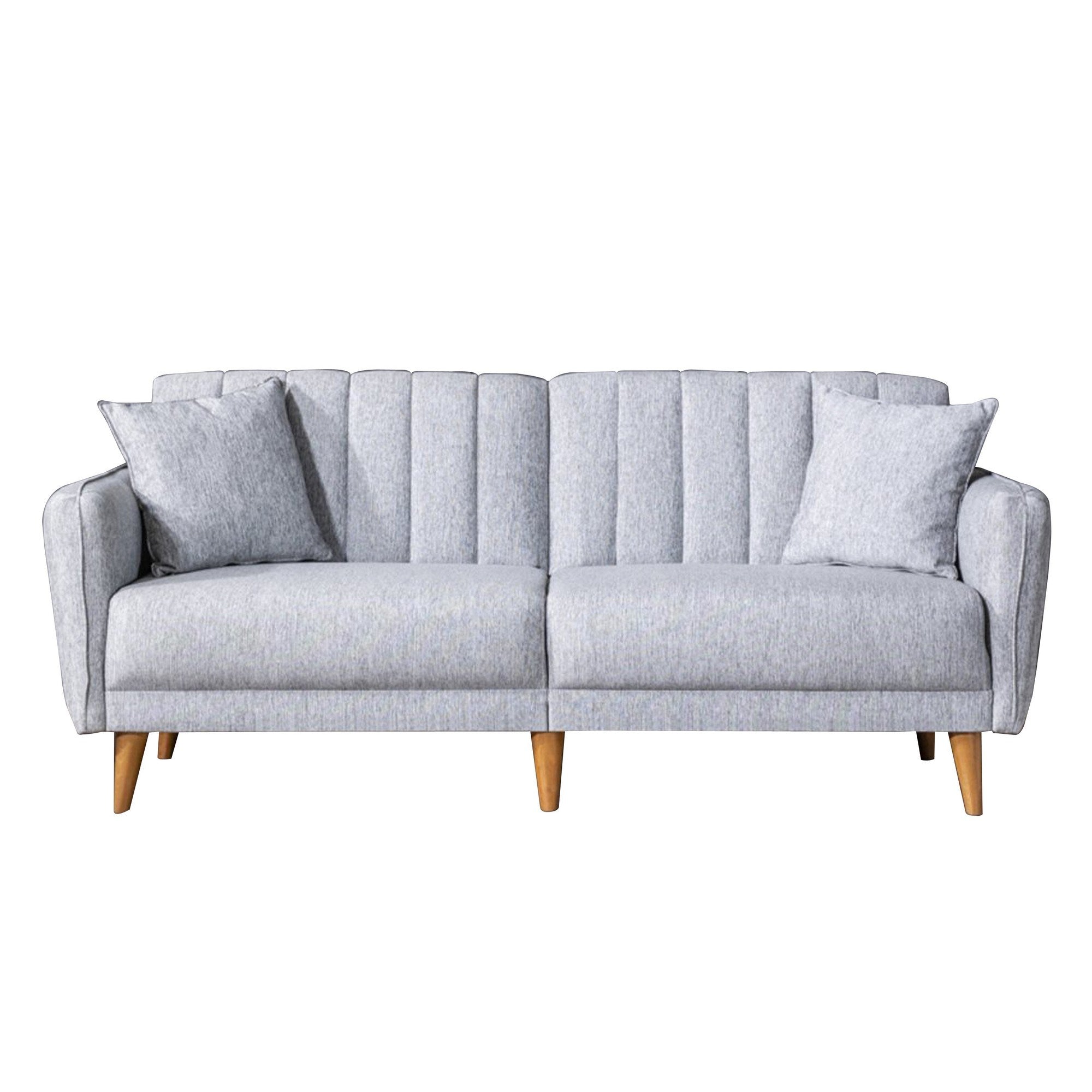 Aqua - Grå 3-Sits Soffa-Bädd