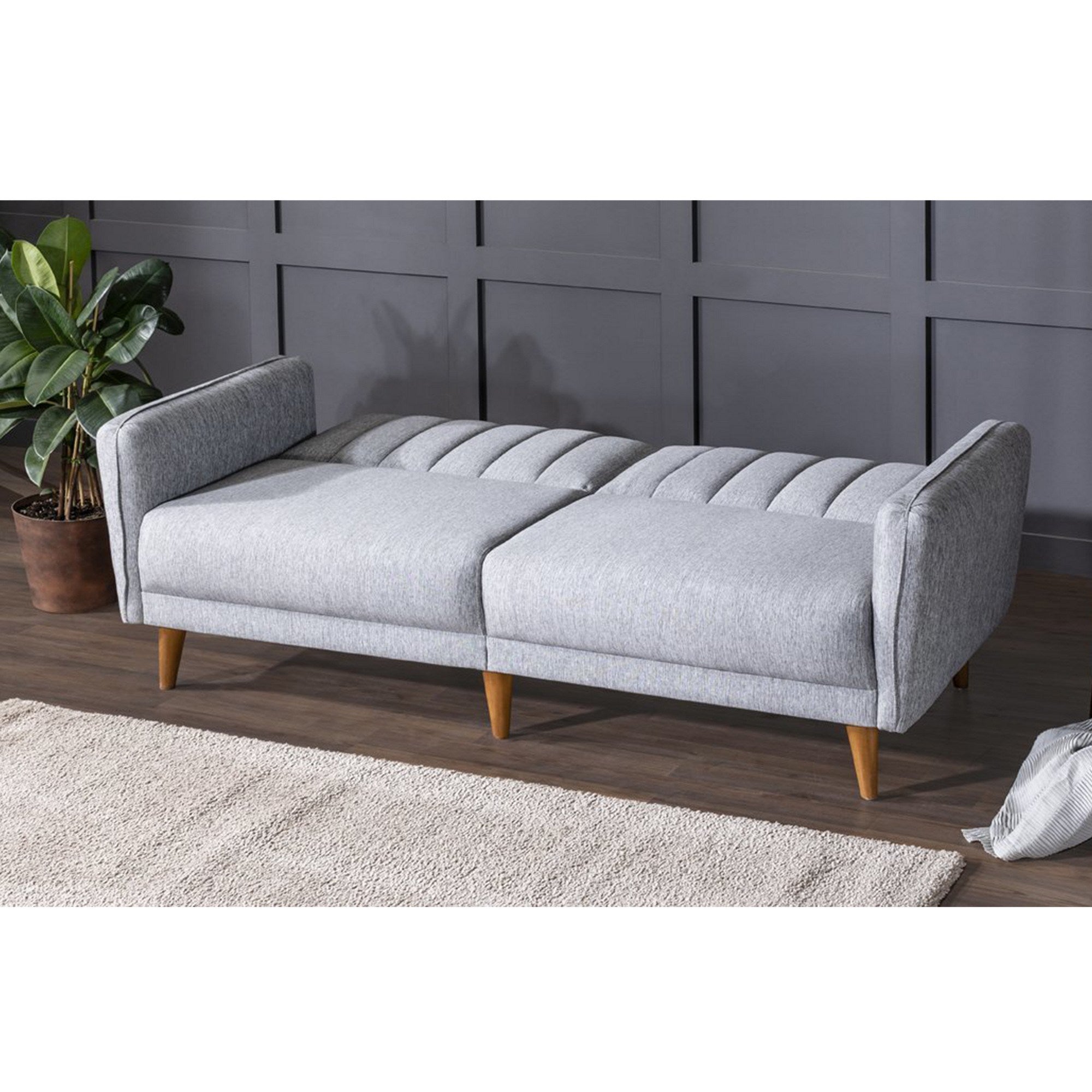 Aqua - Grå 3-Sits Soffa-Bädd