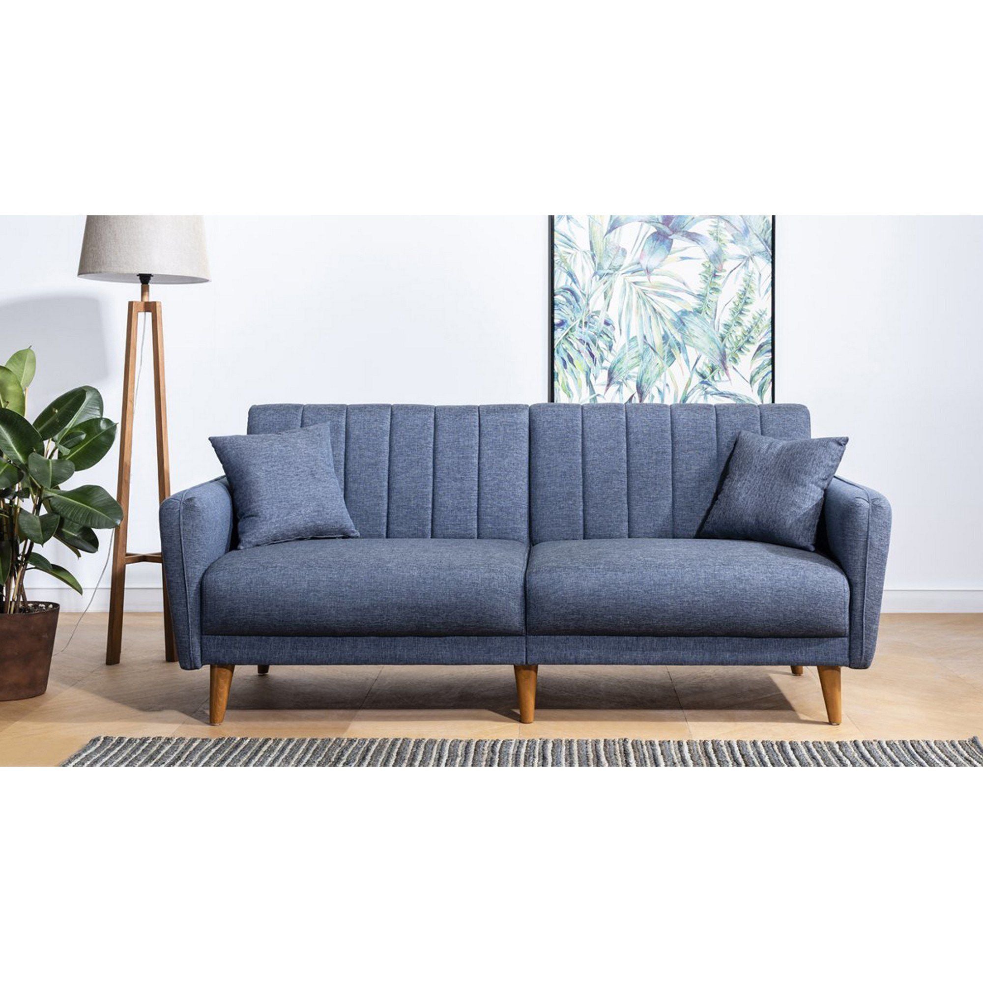 Aqua - Dark Blue 3-Seat Sofa-Bed