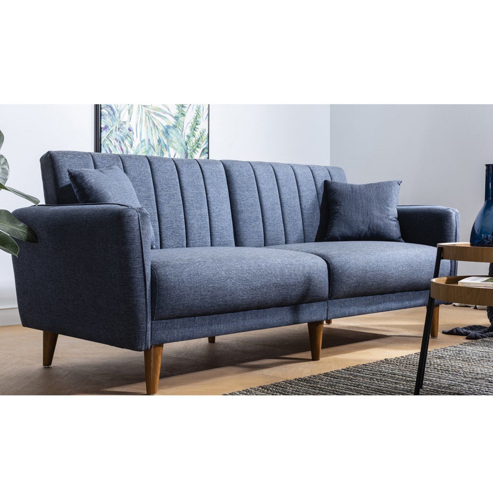 Aqua - Dark Blue 3-Seat Sofa-Bed