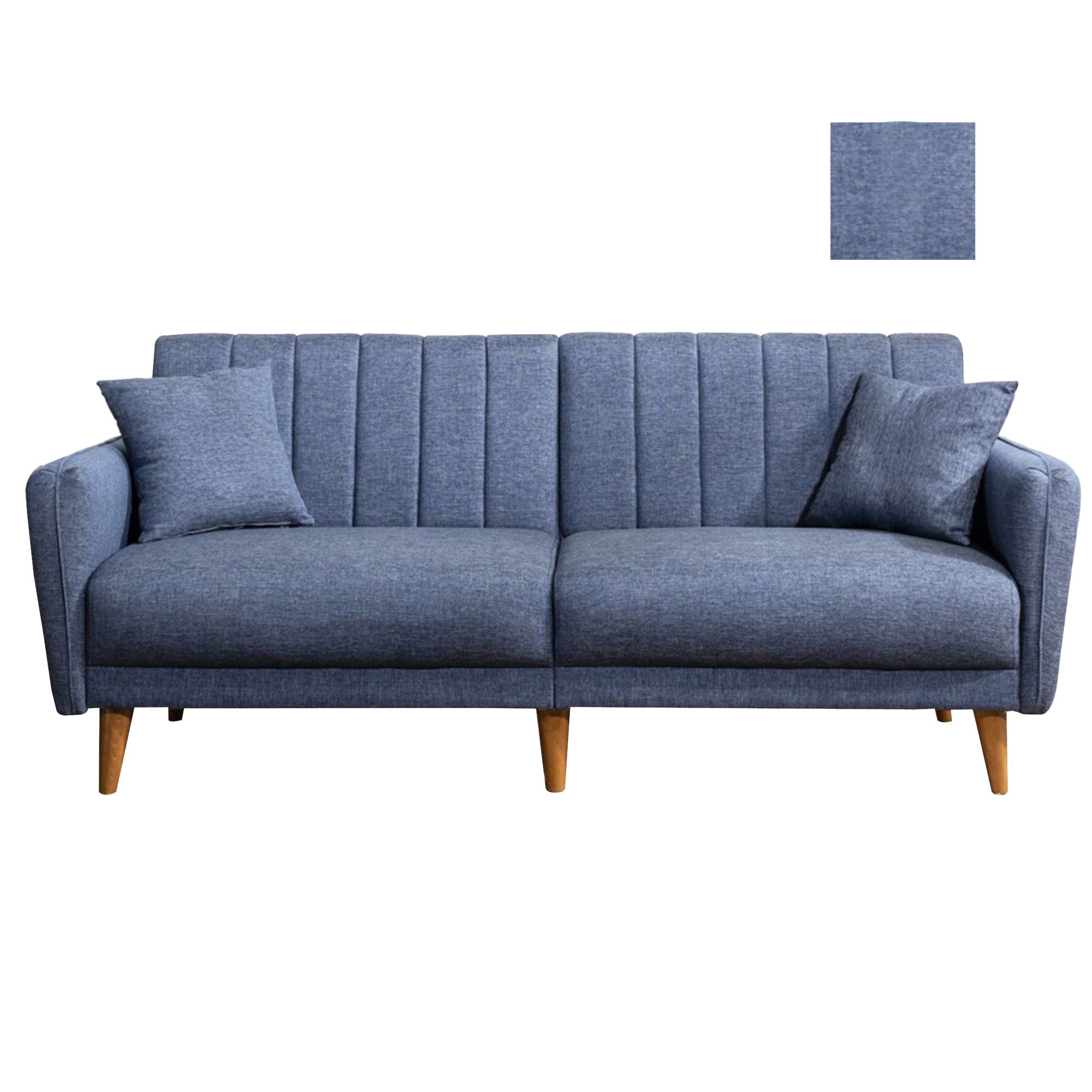Aqua - Dark Blue 3-Seat Sofa-Bed