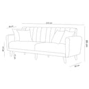 Aqua - Dark Blue 3-Seat Sofa-Bed