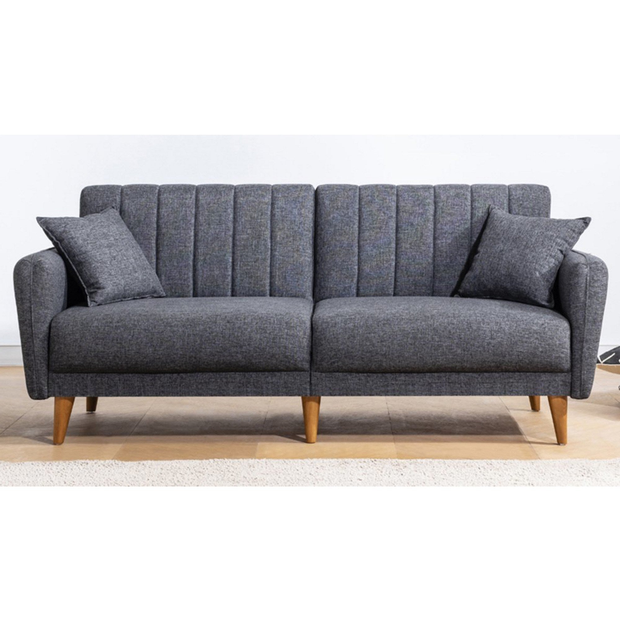 Aqua - Dark Grey 3-Seat Sofa-Bed