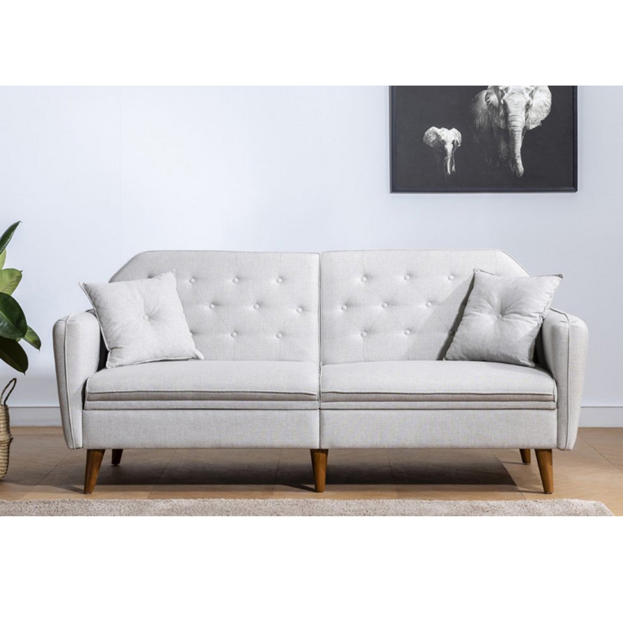 Terra - Grädde 3-Sits Soffa-Bädd