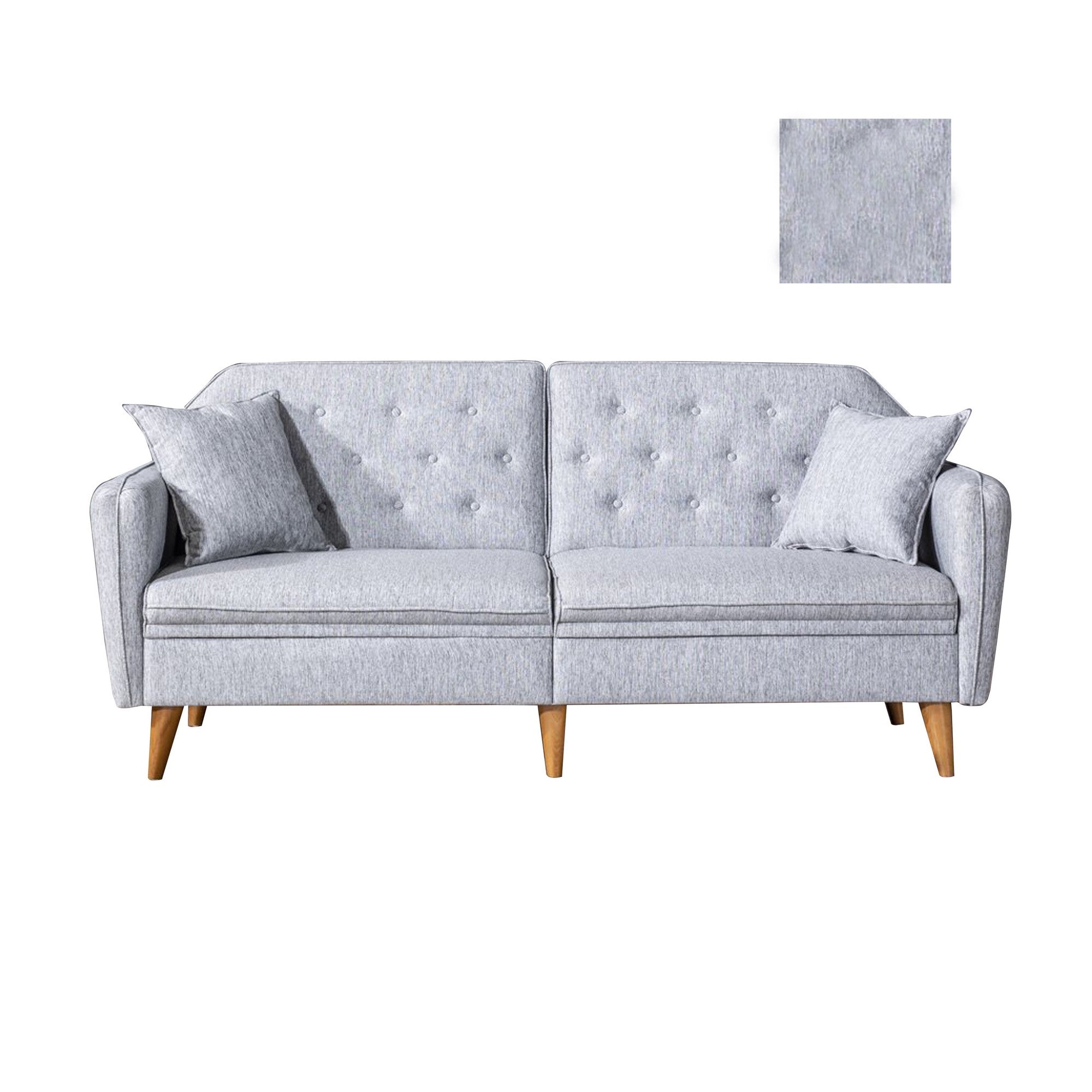 Terra - Grå 3-Sits Soffa-Bädd