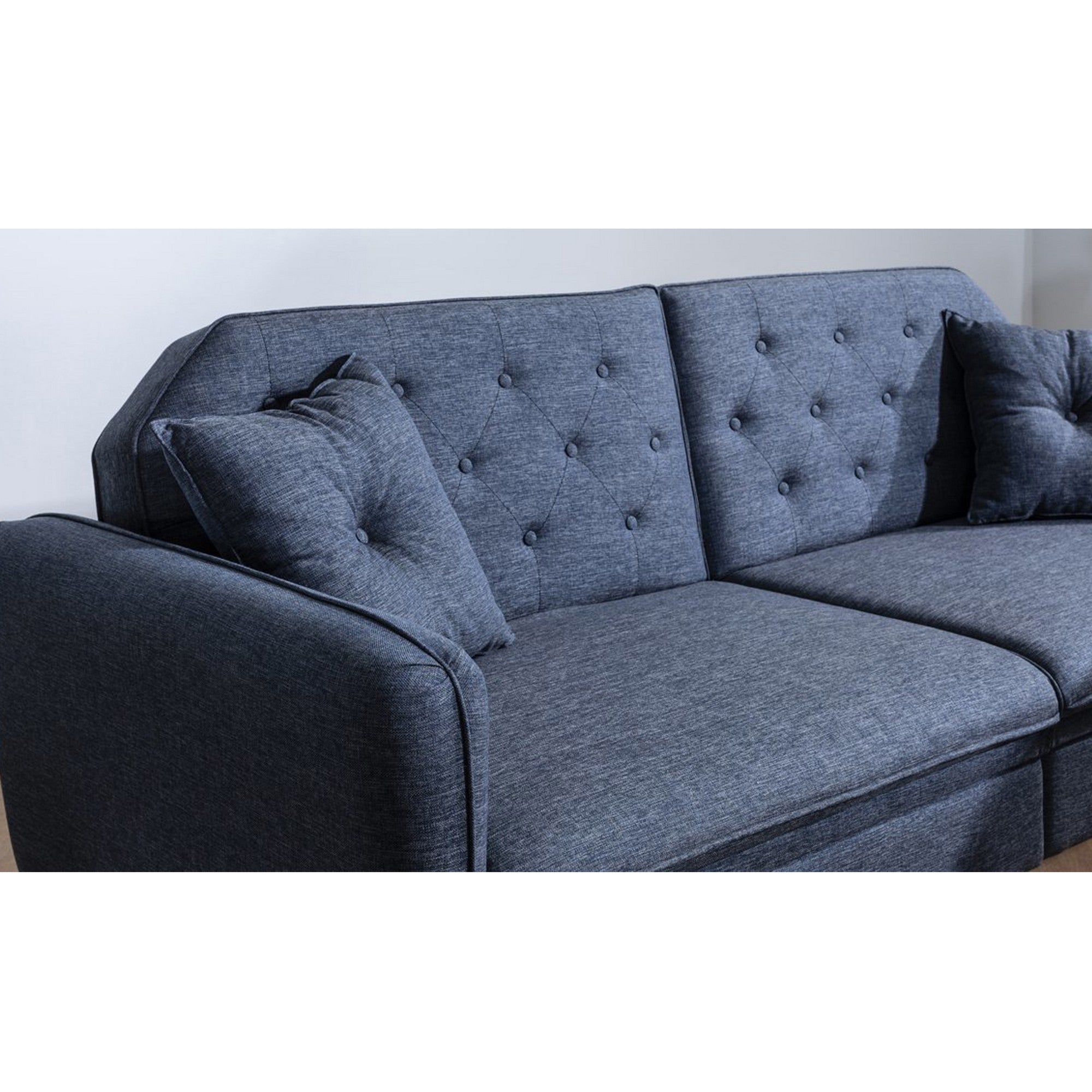 Terra - Mörkblå 3-Sits Soffa-Bädd