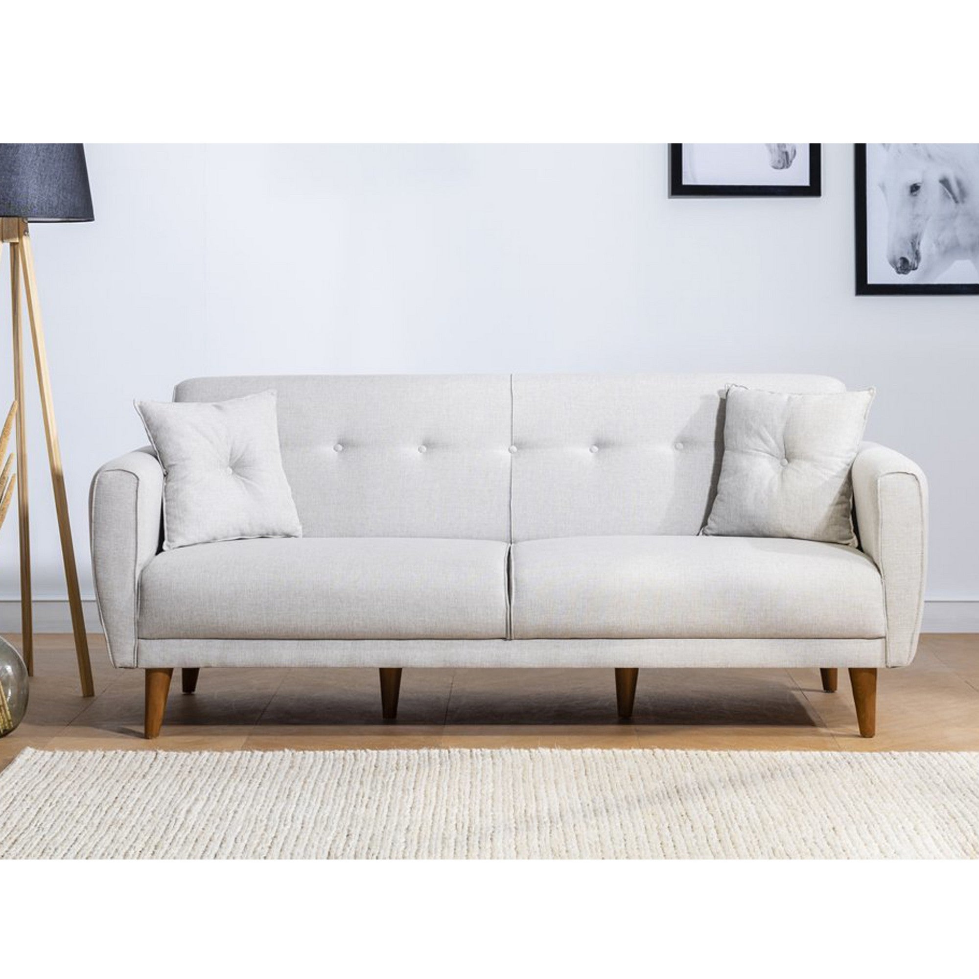 Aria - Grädde 3-Sits Soffa-Bädd