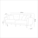 Aria - Grädde 3-Sits Soffa-Bädd