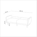 Aria - Grädde 3-Sits Soffa-Bädd