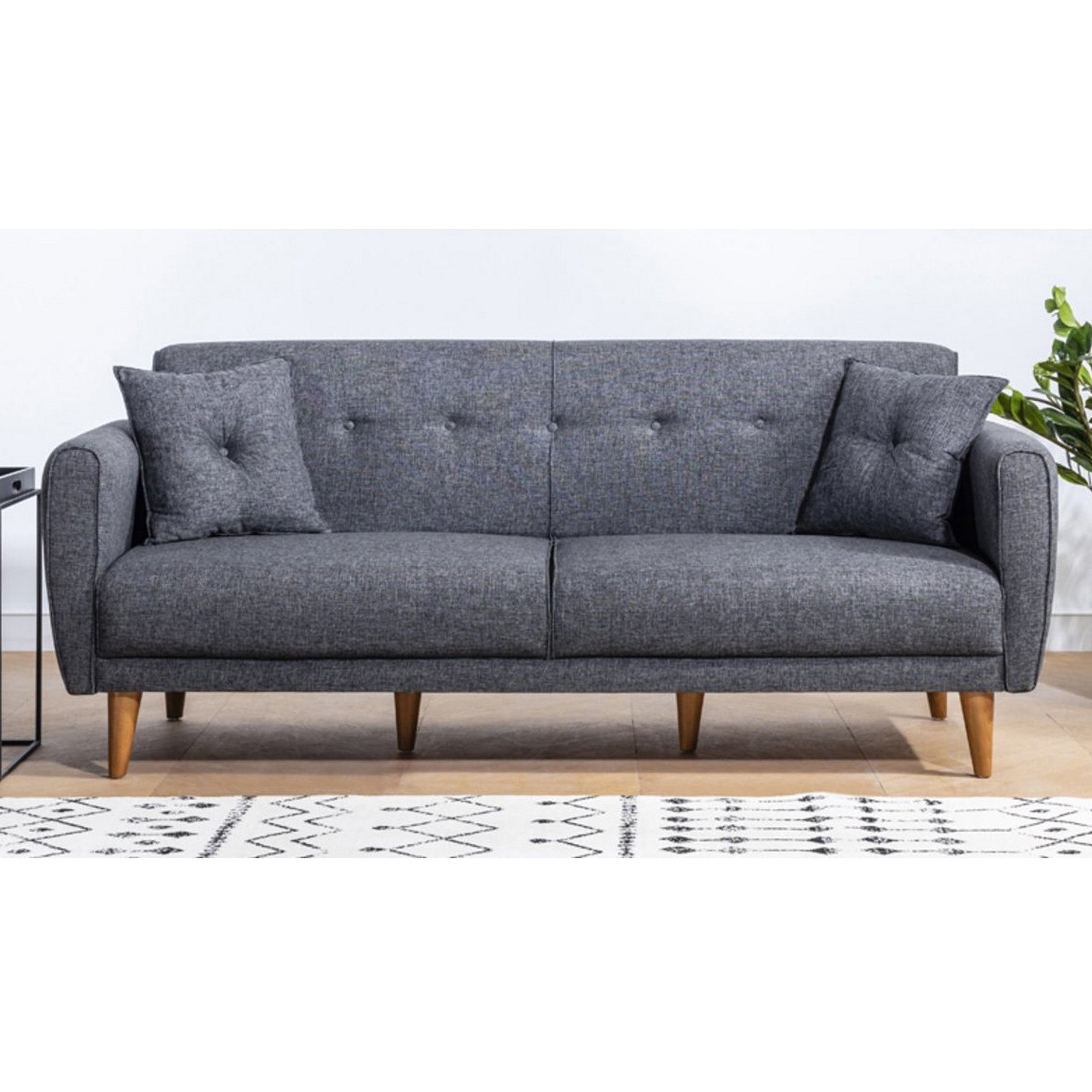 Aria - Mörkgrå 3-Sits Soffa-Bädd