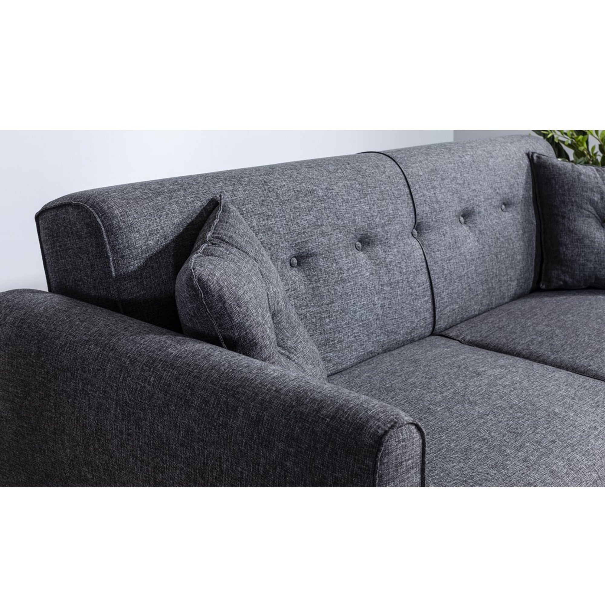 Aria - Mörkgrå 3-Sits Soffa-Bädd