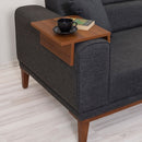 Liones - Antracit 3-sits Soffa-säng