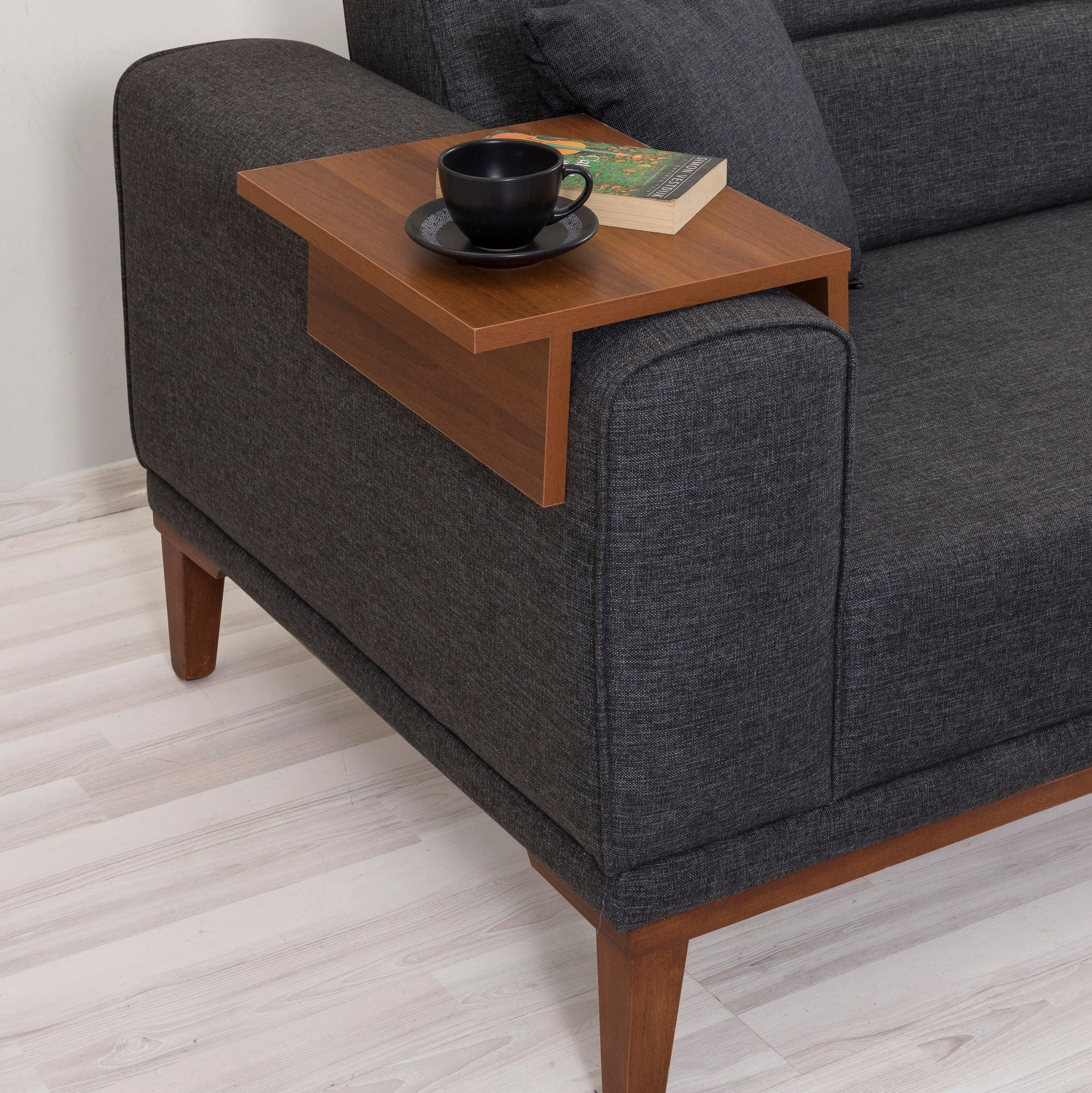 Liones - Antracit 3-sits Soffa-säng