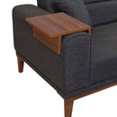 Liones - Antracit 3-sits Soffa-säng