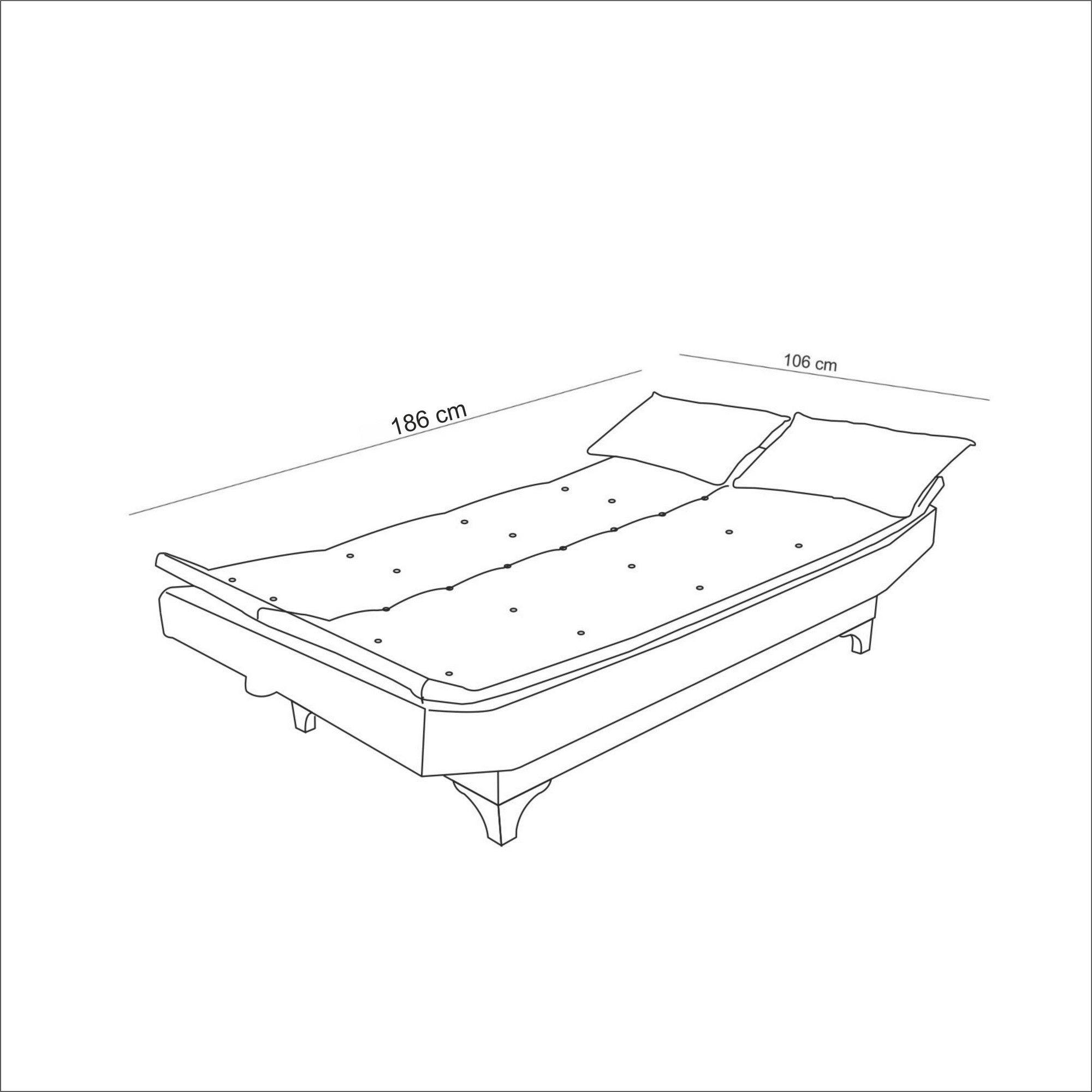 Santo - Grädd 3-Sits Soffa-Säng