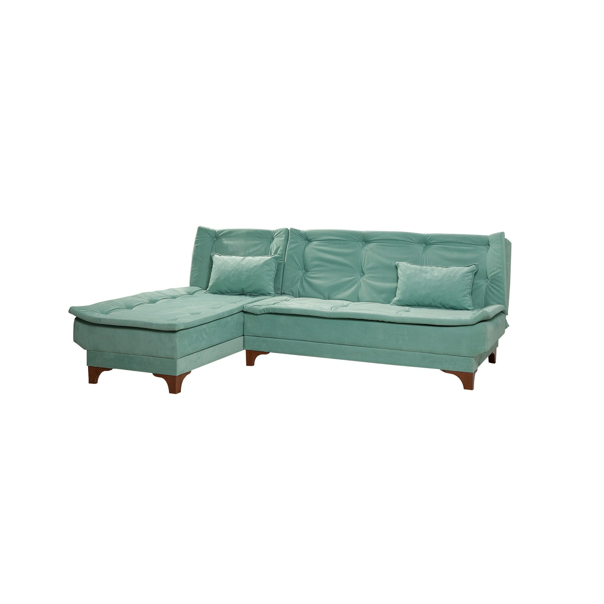 Kelebek Köşe Left - Sea Green Corner Sofa-Bed