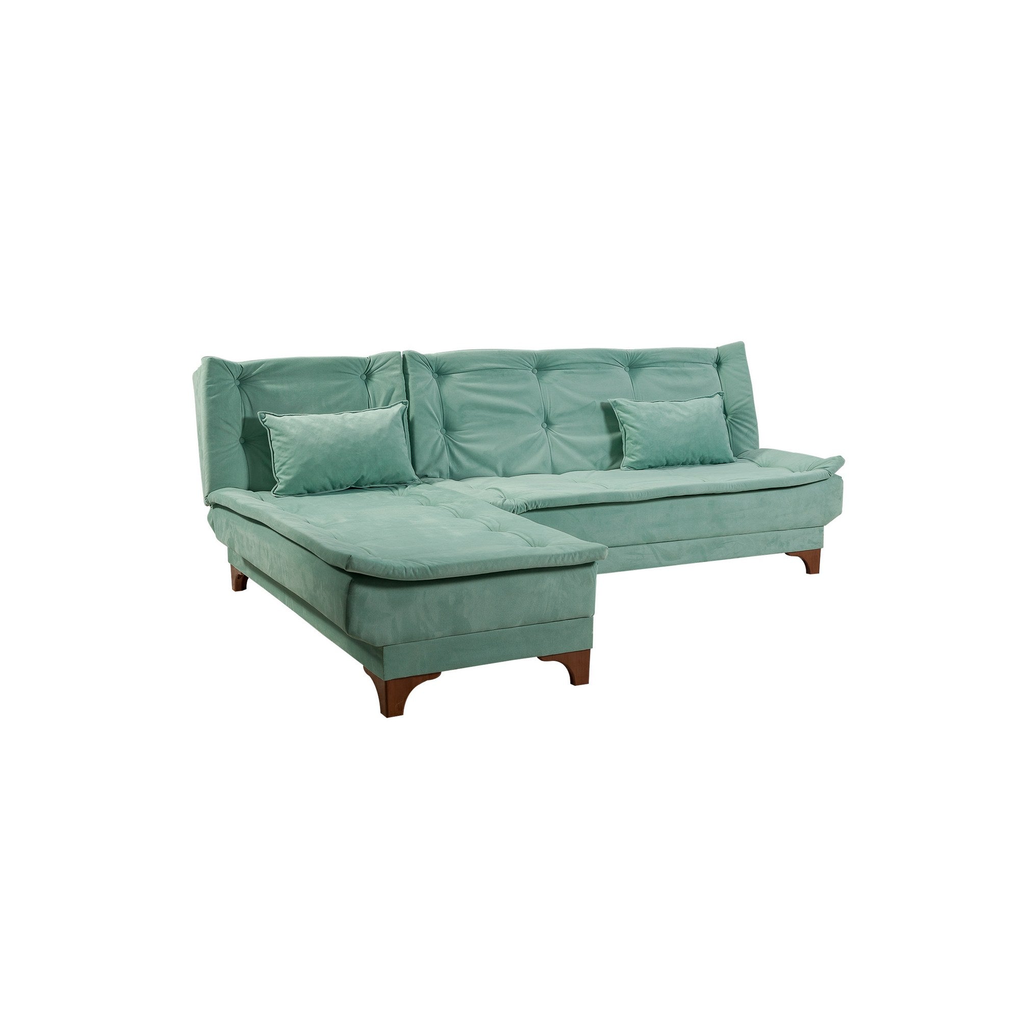 Kelebek Köşe Left - Sea Green Corner Sofa-Bed